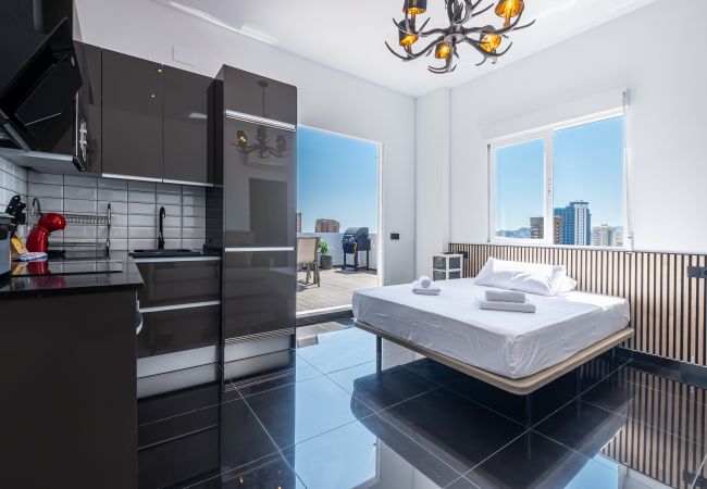 Studio in Benidorm - Penthouse Cervantes Sea View Levante Beach Studio in Benidorm - Penthouse Cervantes Sea View Levante Beach