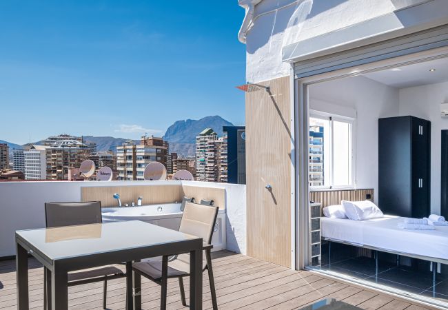 Studio in Benidorm - Penthouse Cervantes Sea View Levante Beach Studio in Benidorm - Penthouse Cervantes Sea View Levante Beach
